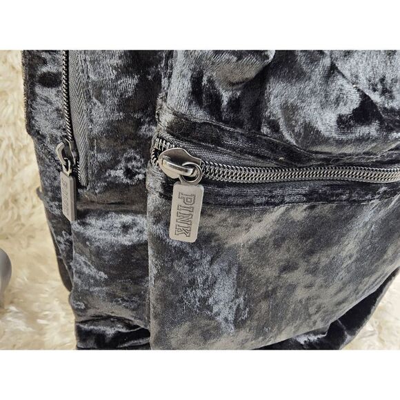 NWT Victoria's Secret Black Backpack Velour NWT - Picture 4 of 5